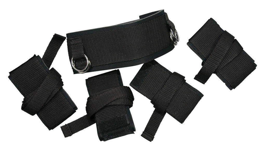 Набор для фиксации рук и ног Concorde Fetish Tentation с маской на глаза, черный 570105 - Concorde - Наборы для фиксации - Купить