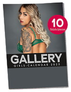 Pin-up Kalender „Gallery Girls 2025“ im 10er-Pack