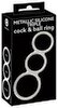 „Metallic Silicone Triple cock and ball ring“ aus Silikon