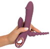 Rabbitvibrator „Slim Triple Plum“ mit Anal-Stimulator