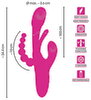 Rabbitvibrator „Triple Vibe With Flicking Tongue“ mit Anal-Stimulator