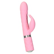 Rabbitvibrator „Lively“ mit stufenloser Vibration und Rotation, Swarovski-Kristall-Button