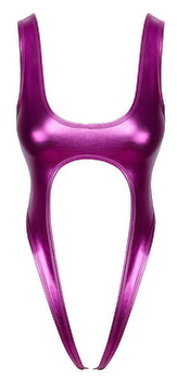 Ouvert-Body in schillerndem Metallic-Pink