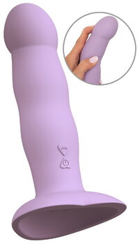 Vibrator „Heart Guy Purple“ mit herzförmigem Saugfuß