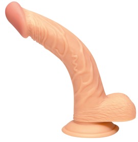 Naturdildo „Curved Passion“, 19 cm, mit Saugfuß