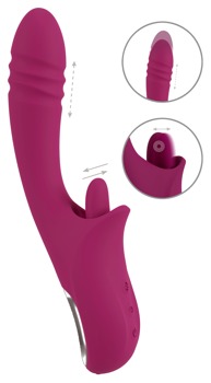 Stoßvibrator mit Vibro-Zunge für Klitoris