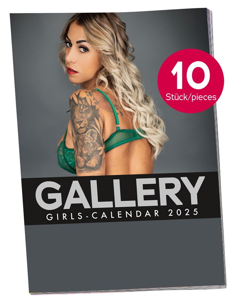 Pin-up Calendar Gallery Girls 2025 - Pack of 10