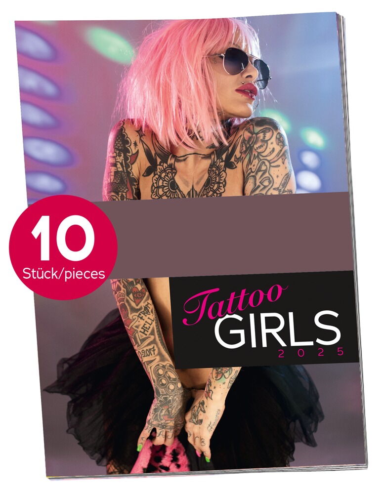 Pin-up Kalender „Tattoo-Girls 2025“ im Großformat online kaufen bei 