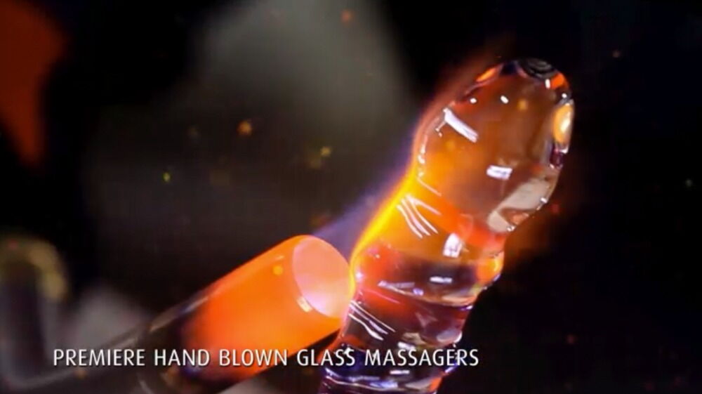 Hand Blown Glass Whip