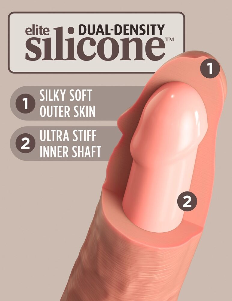 9" Dual Density Silicone Cock