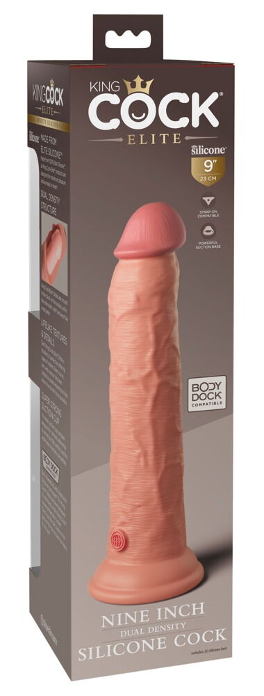 9" Dual Density Silicone Cock