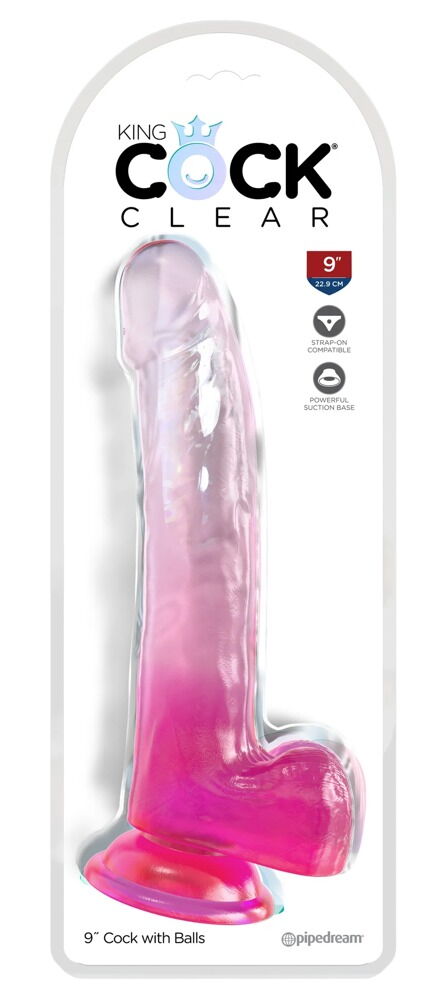 Naturdildo „9“-Cock with Balls“ mit Saugfuß