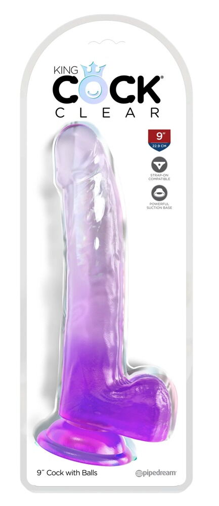 Naturdildo „9“-Cock with Balls“ mit Saugfuß