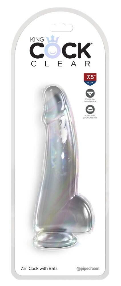 Naturdildo „7,5"-Cock with Balls“ mit Saugfuß