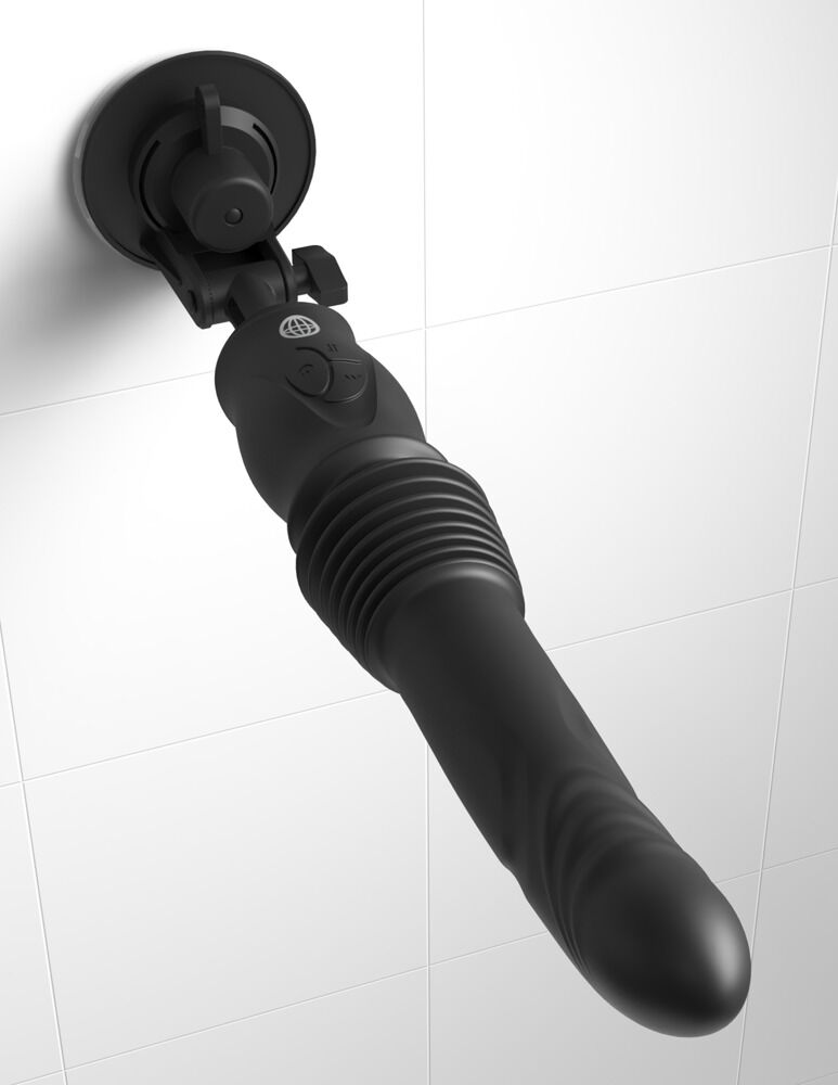 Stoßvibrator „Ultimate Silicone Thruster“ mit abnehmbarem Saugfuß