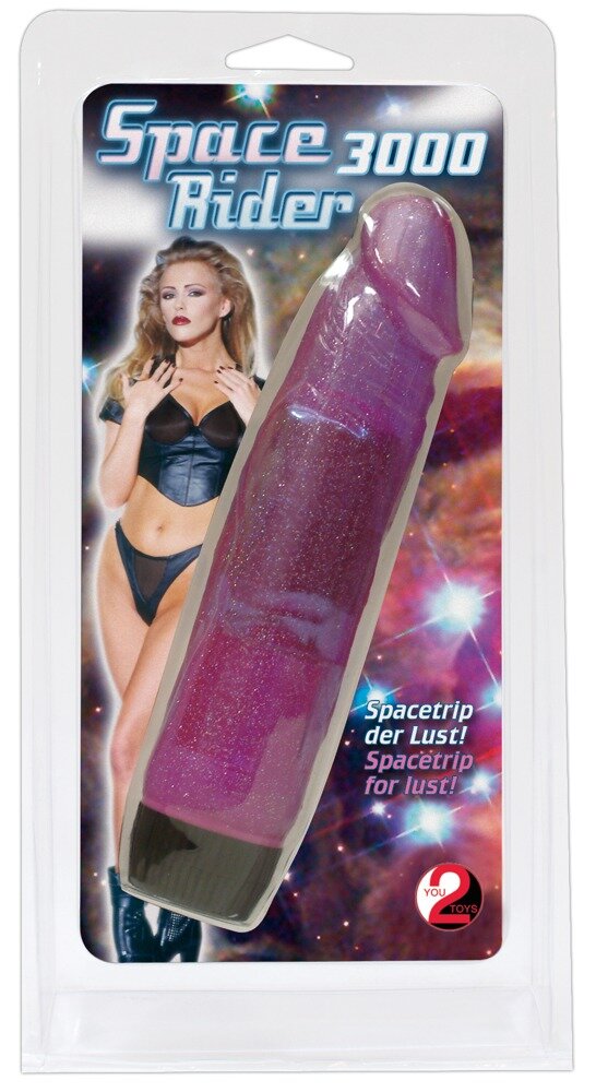 Vibrator „Space Rider 3000“, 18,5 cm, mit Multispeed-Vibration und Glitterpartikeln