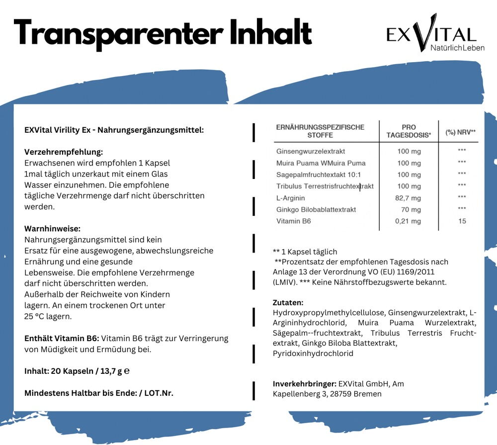 „Virility Ex“ für den aktiven Mann