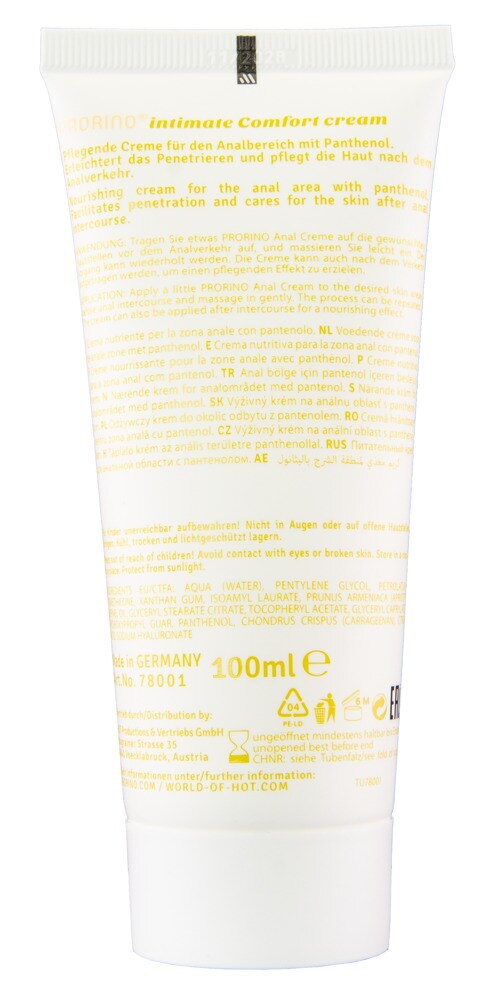 Analcreme „Intimate Comfort Cream“ mit Panthenol