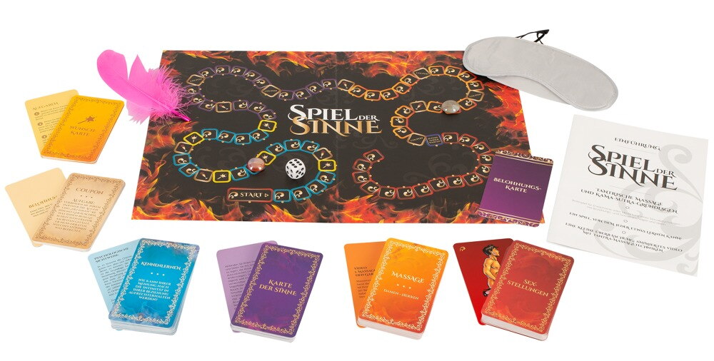 Paarspiel „Spiel der Sinne“ mit viel Zubehör