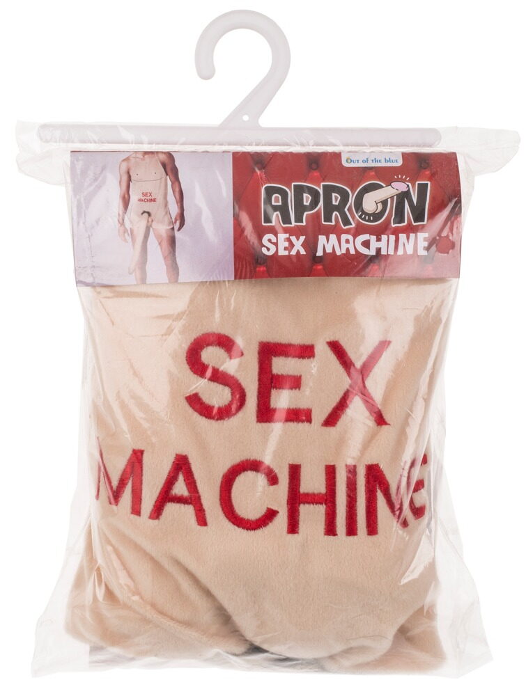 Schürze „Sex Machine“ mit 52 cm langem Plüsch-Penis