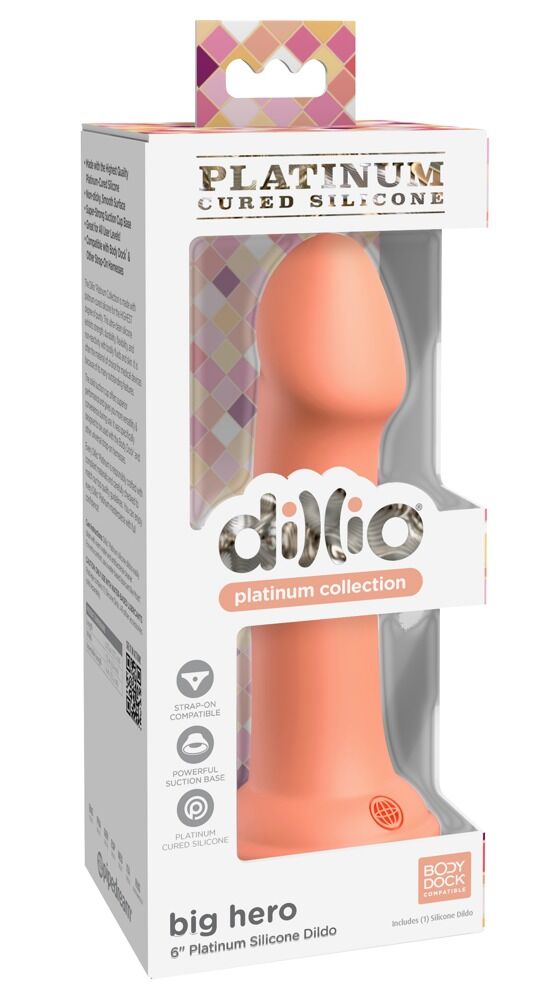 Dildo „Big Hero“ mit Saugfuß, Strap-on kompatibel