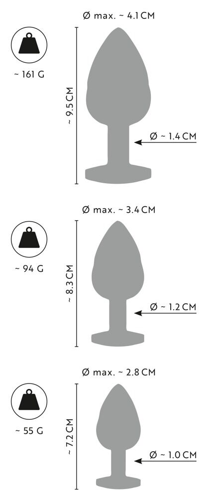 Analplug-Set 3-teilig