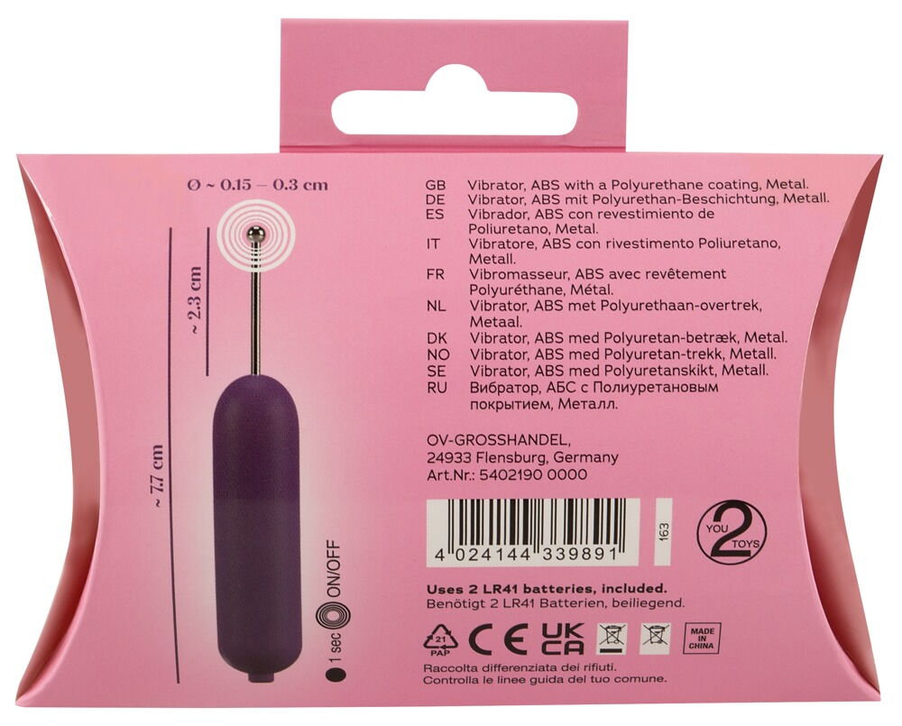 Klitorisvibrator „Spot-on“ inklusive Batterien