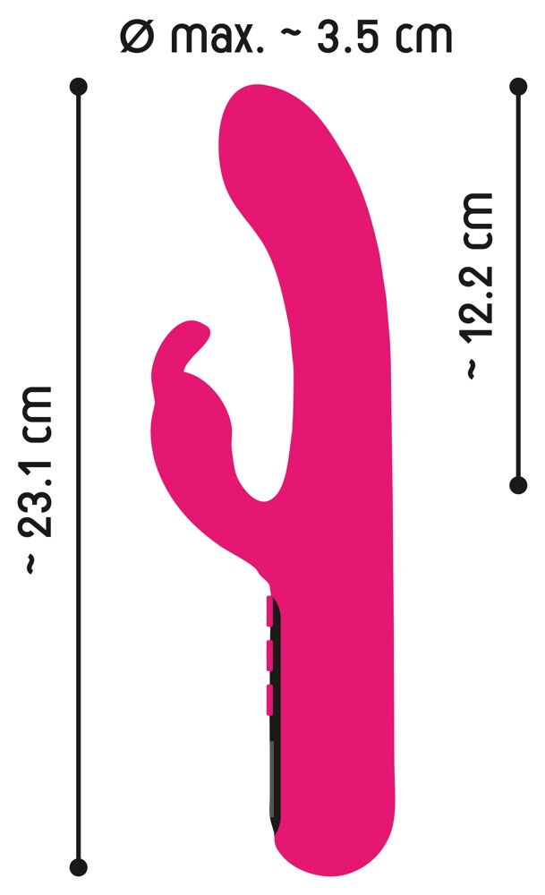 Rabbitvibrator „Pink Sunset“ mit Digital-Display