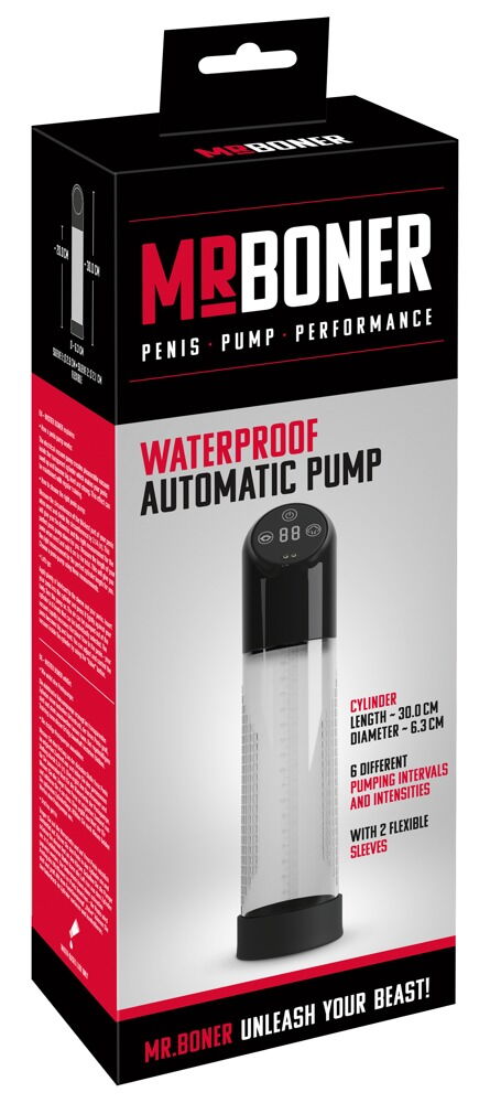 Penispumpe „Waterproof Automatic“ mit 6 Saugmodi